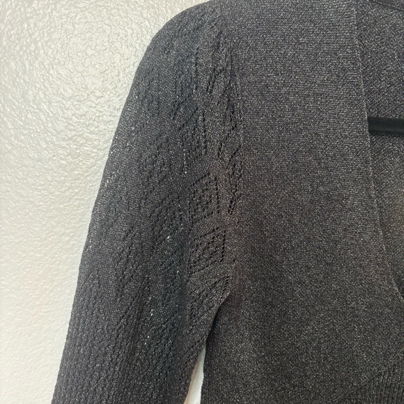 NWT Anthropologie Twofer Sweater | Charcoal Metallic | Size XXS - Picture 4 of 12